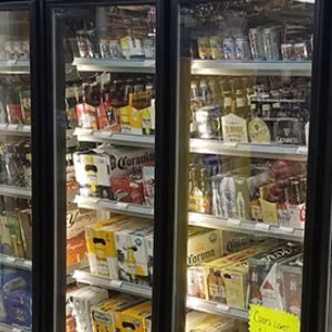 Reach in beverage coolers